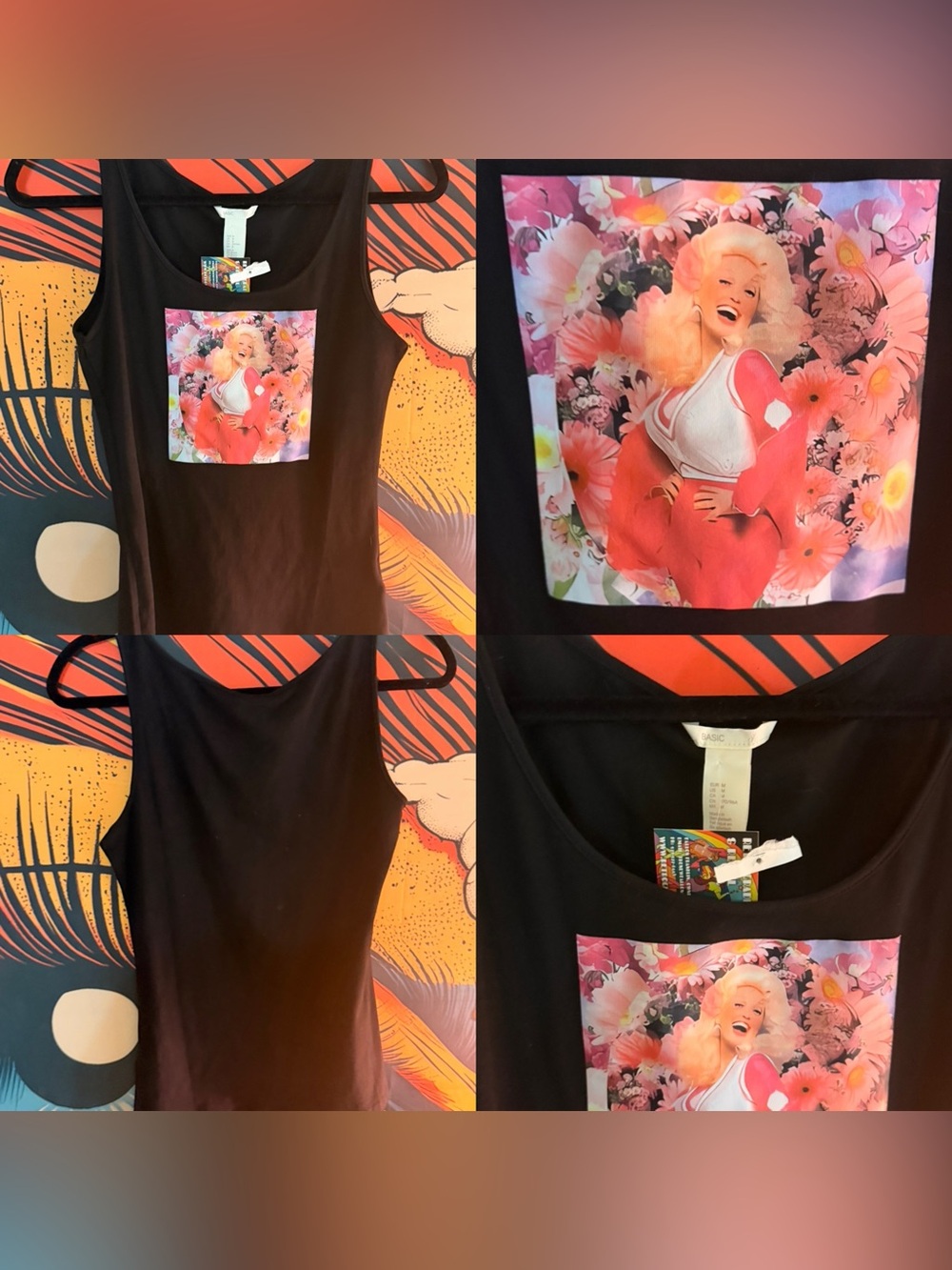 NWT Custom ONE OF A KIND DOLLY PARTON WOMEN’S TANK TOP MEDIUM